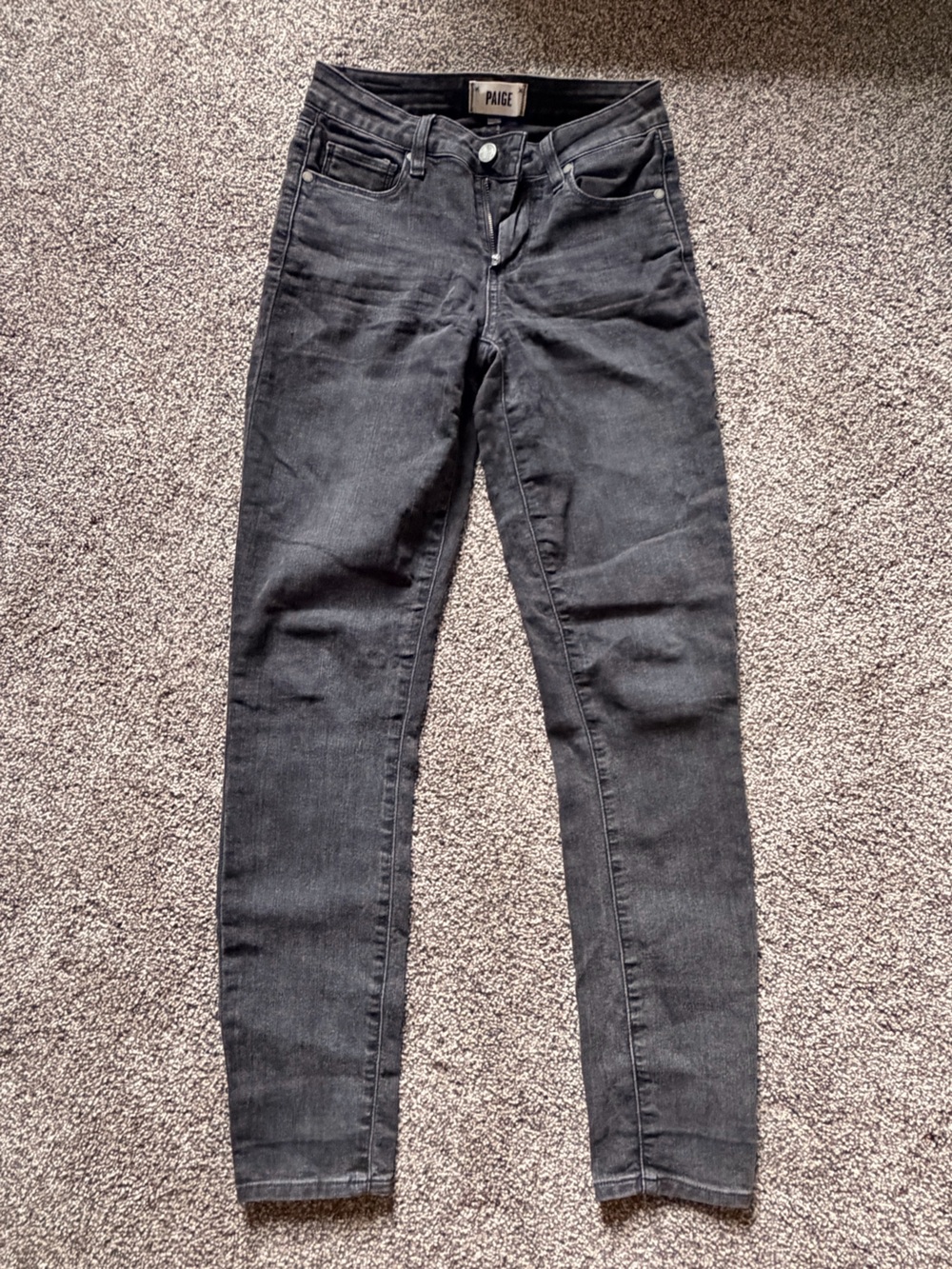 PAIGE Women's Verdugo Black Slim Straight Jeans